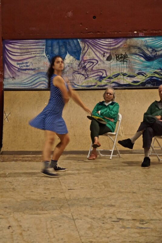 Maxine Flasher-Düzgüneş dances to poetry at the Phoenix Theater. Photo by Jimmy Johnson.