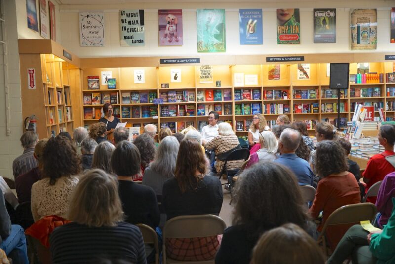 Genny Lim reads at Copperfield's Books. Photo by Jimmy Johnson.