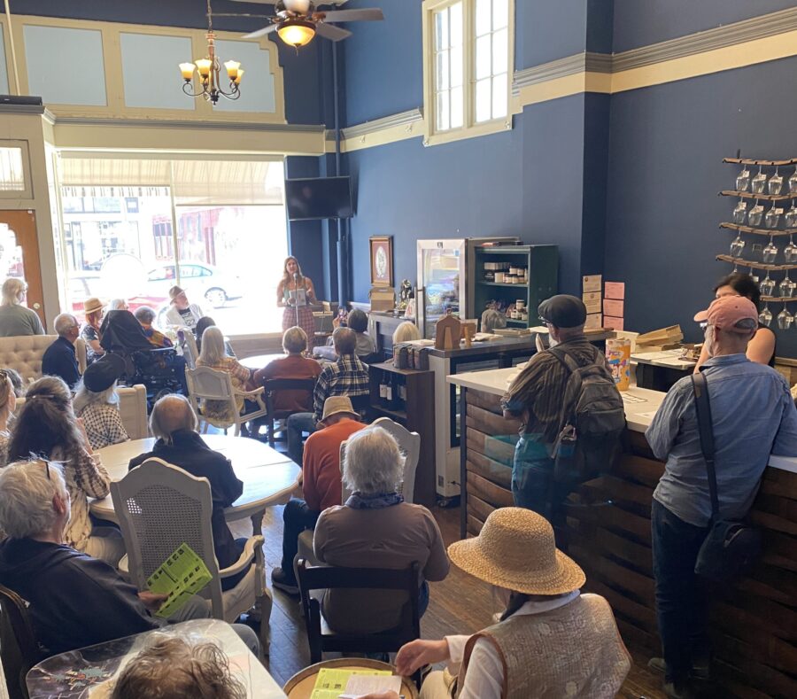 Emily Schulten Reads at the Petaluma Cheese Shop. Photo by Kary Hess.