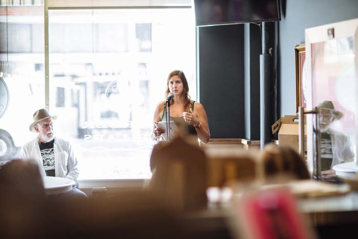 Emily Schulten at the Petaluma Cheese Shop. Photo by Michael Woolsey.