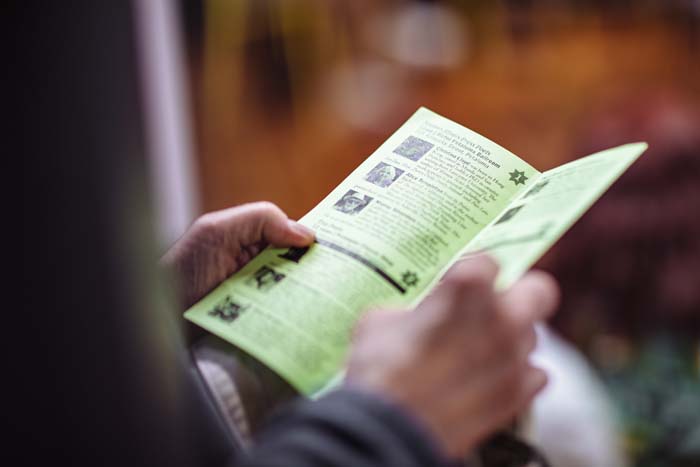 Checking out The Walk Guide. Photo by Michael Woolsey.